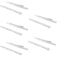 EMUCA - Guías correderas para cajones 250mm con extracción Parcial Color Blanco- Lote de 5 guías para cajones